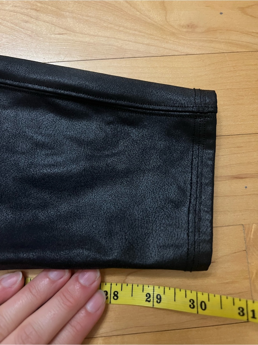 Spanx Faux Leather Black Leggings Womens 3X TALL - Picture 11 of 14